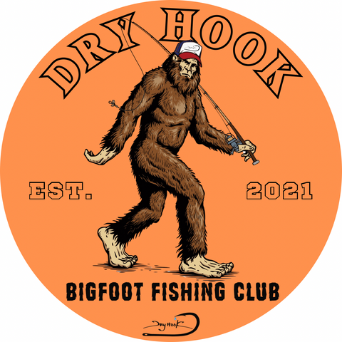 Bigfoot Fishing Club Circle Sticker