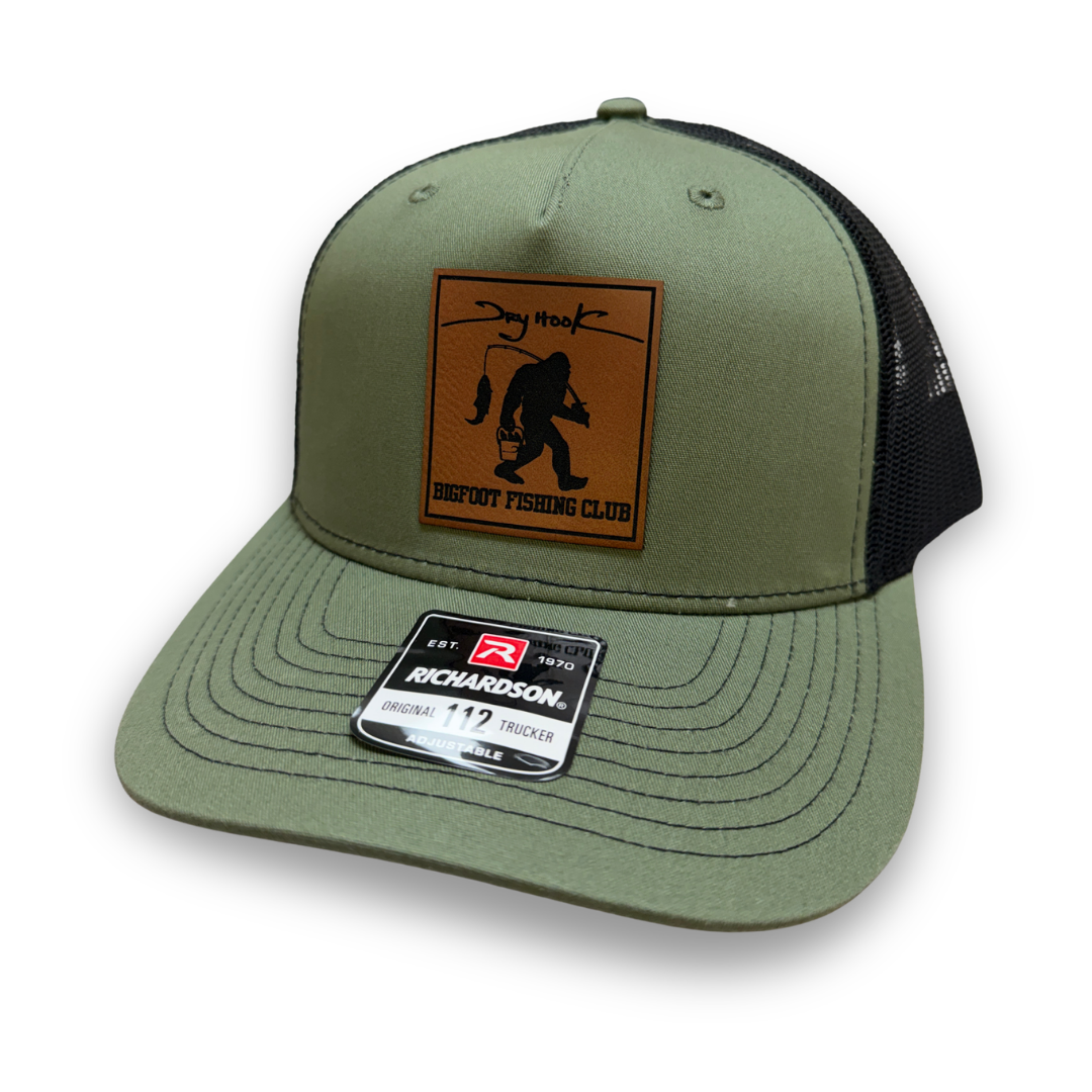 Bigfoot Fishing Club Leather Patch Hat