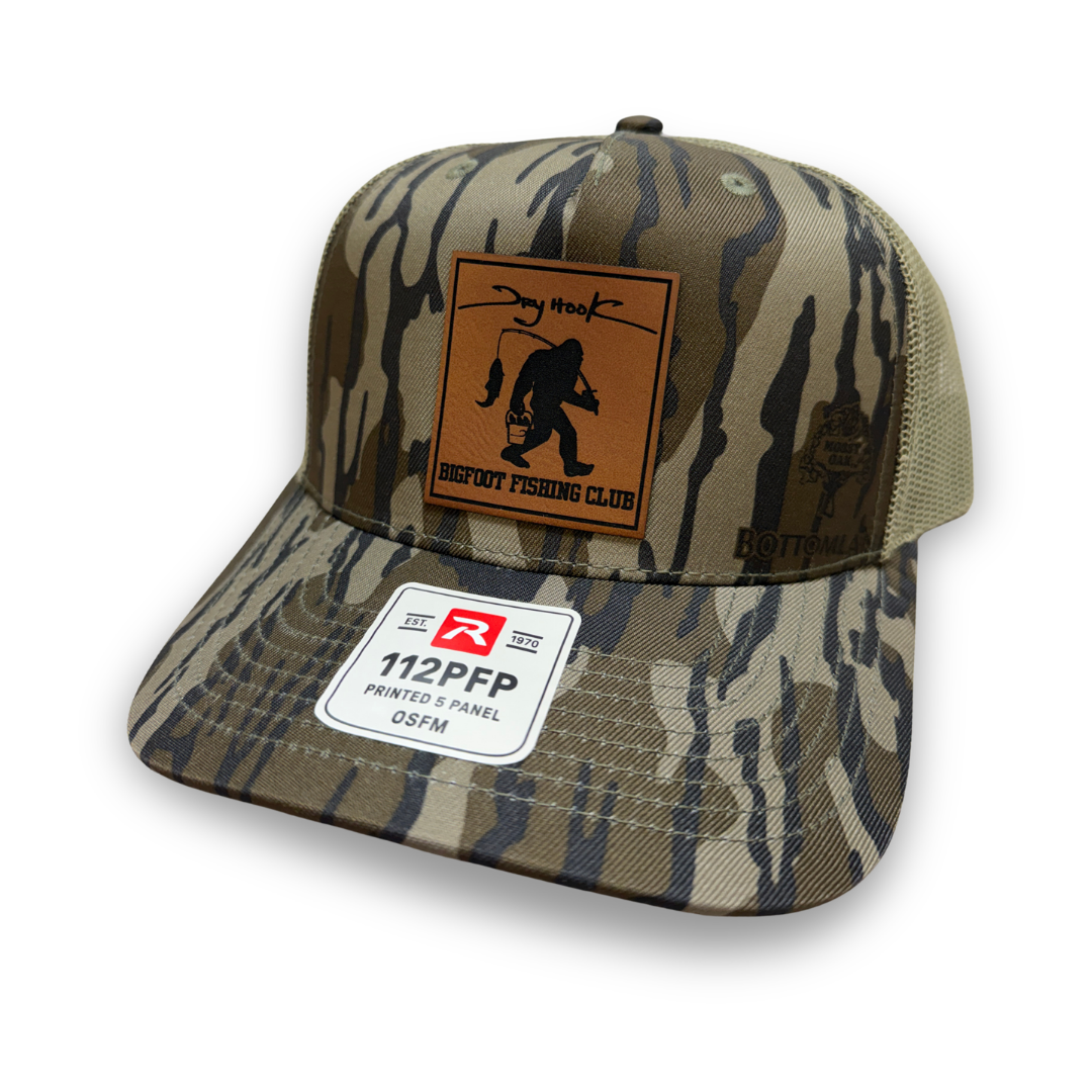 Bigfoot Fishing Club Leather Patch Hat